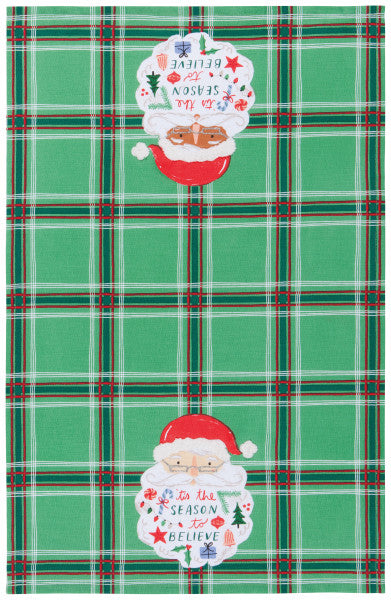 Santa's Beard Embellished Tea Towel