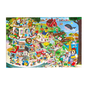 Animals in Town 20 Piece Rectangle Puzzle