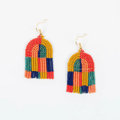 Patchwork Arco Beaded Earrings