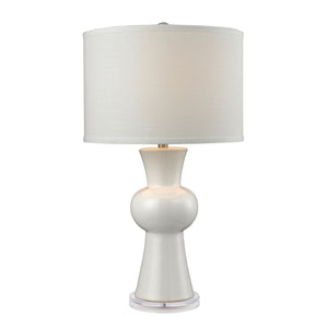 White 28" Ceramic Lamp