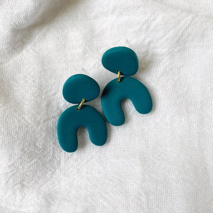 Lulu | Organic Arch Polymer Clay Earrings