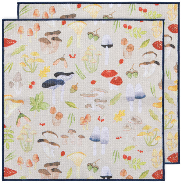 Field Mushroom Recycled Microfiber Dishcloths (Set of 2)
