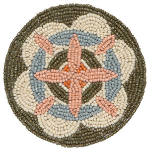 Hand-Beaded Formation Disco Coasters (Set of 4)