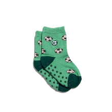 Kids Socks That Support Youth Sports (Green Soccer Balls)