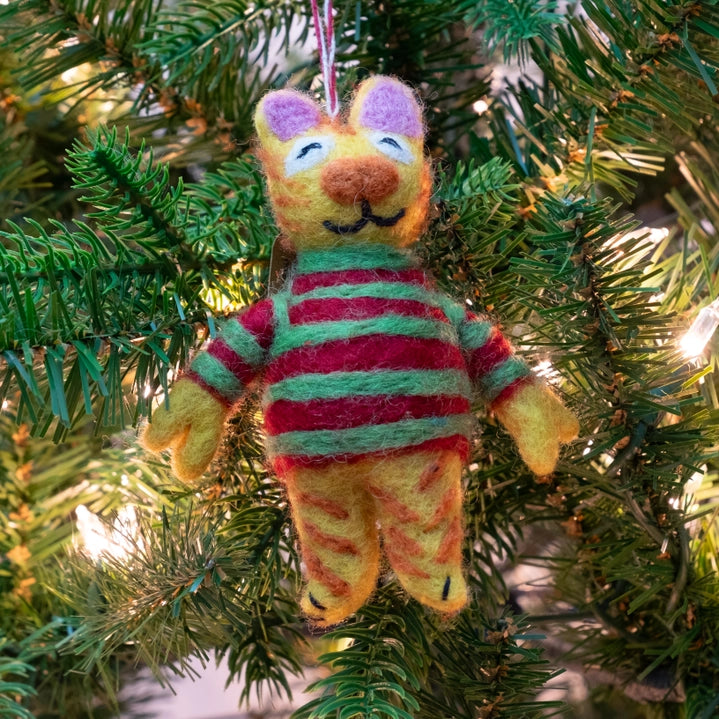 Fair Trade Cats in Sweaters Ornaments
