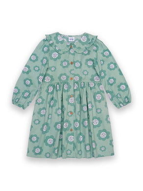 Big Blooms Organic Cotton Collar Dress