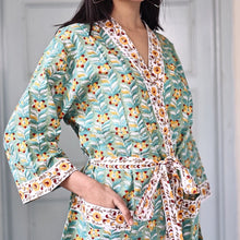 Block Printed Kimono Robe & Matching Bag (Assorted Styles)