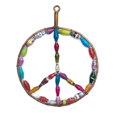 Peace Sign Paper Bead Ornament