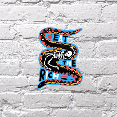 Eat the Rich Sticker (Snake)