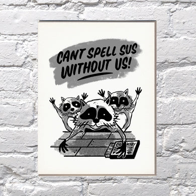 Sus Raccoons Greeting Card
