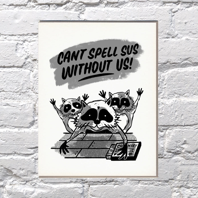Sus Raccoons Greeting Card