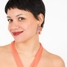 Mod Block Fair Trade Beaded Earrings