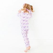 Land Before Bedtime Dinosaur Bamboo Baby Pajamas Convertible Footie - Prehistoric Purple
