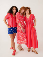 Camp Shirt - Pink Red Linen & Cotton Blend