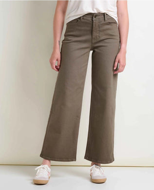 Women's Organic Cotton Balsam Wide Leg Pant - Fir