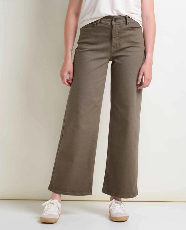 Women's Organic Cotton Balsam Wide Leg Pant - Fir