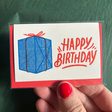 Birthday Present Mini Greeting Card