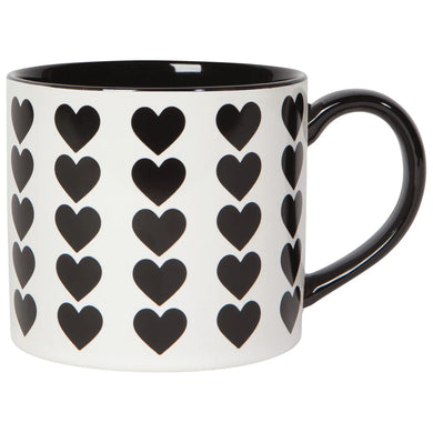 Black & White Hearts Mug