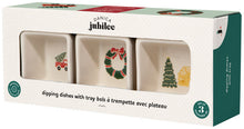 Glitzmas Christmas Dipping Dish With Tray Set