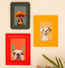 Colorful Framed Dog Paintings