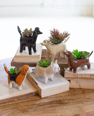 Ceramic Dog Planters (Multiple Options)