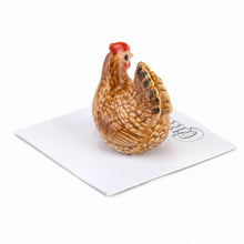 Buff Bantam Hen Porcelain Miniature