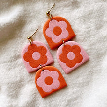Calla | Colorblock Flower Polymer Clay Earrings