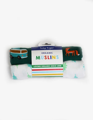 Camping Organic Muslin Swaddles (2 Piece Set)