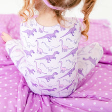 Land Before Bedtime Dinosaur Bamboo Baby Pajamas Convertible Footie - Prehistoric Purple