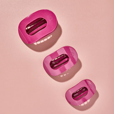 Wild Side Magenta - Flat Round Hair Clip