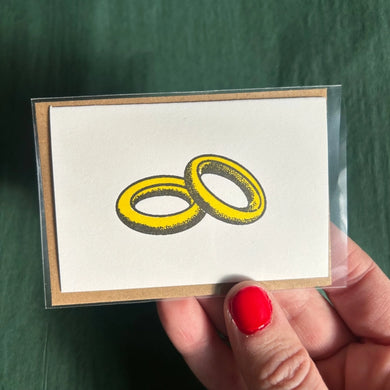 Rings Mini Greeting Card