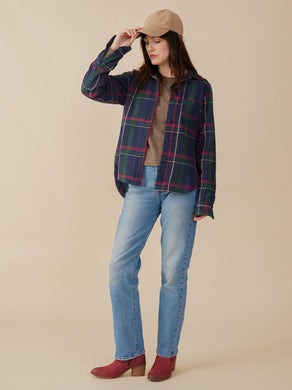 Sutton Shirt - Navy Berry Plaid