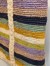 Handwoven Striped Raffia Tote