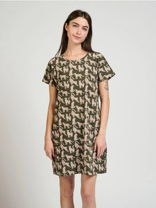Green Leopard Shirt Dress Curiosity Green Leopard Shirt Dress Curiosity