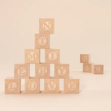 Bare Wood Alphabet Blocks