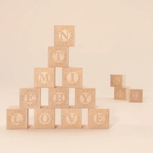 Bare Wood Alphabet Blocks