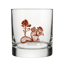 Traveling Squirrel Rocks Glass