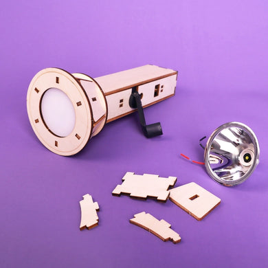 Hand-Crank Flashlight Diy Kit, Educational Stem Toy For Kids