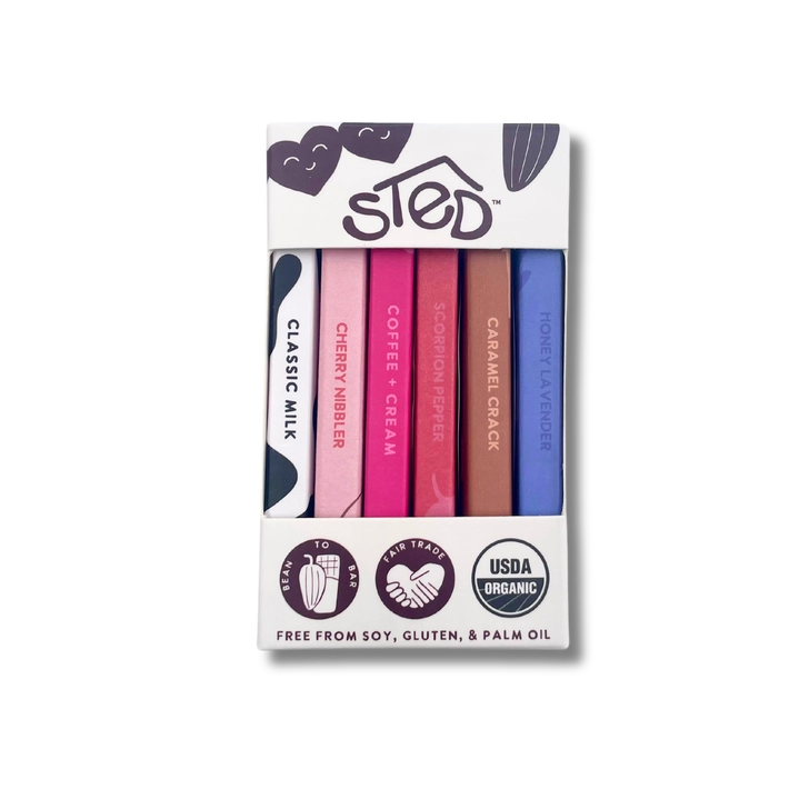 Valentine's Fair Trade Organic Artisan Chocolate Mini Bars (6 Pack)