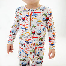 Diggin' Bedtime Construction Trucks Convertible Footie
