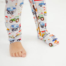 Diggin' Bedtime Construction Trucks Convertible Footie