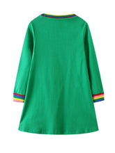 Cats Long Sleeve Cotton Princess Dress