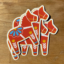 Dala Horse Scandinavian Vinyl Sticker