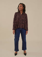 Carey Trapeze Shirt-  Mocha Scribble Modal