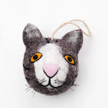 Fair Trade Cat Head Ornament (Multiple Styles/Colors)
