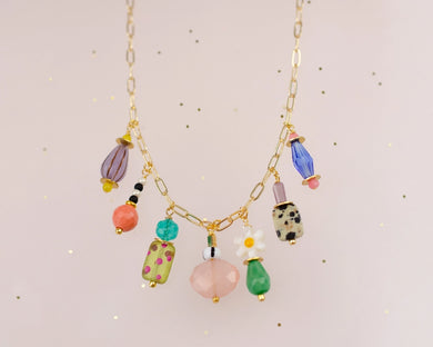 Vivi Colorful Charm Beaded Necklace