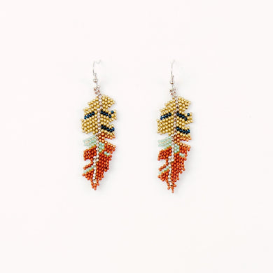 Beaded Feather Earrings – Fair Trade Jewelry Handmade in Guatemala