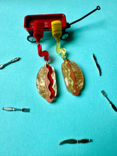 Glitter Glizzy Hot Dog Earrings