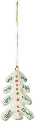 Yuletide Christmas Tree Paper Mache Ornament