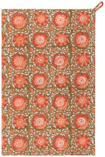 Zinnia Block Printed Tea Towel/Dishtowel